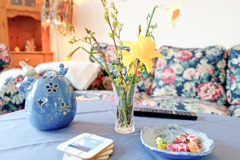 Wohnzimmer Ferienwohnung Wattenlöper