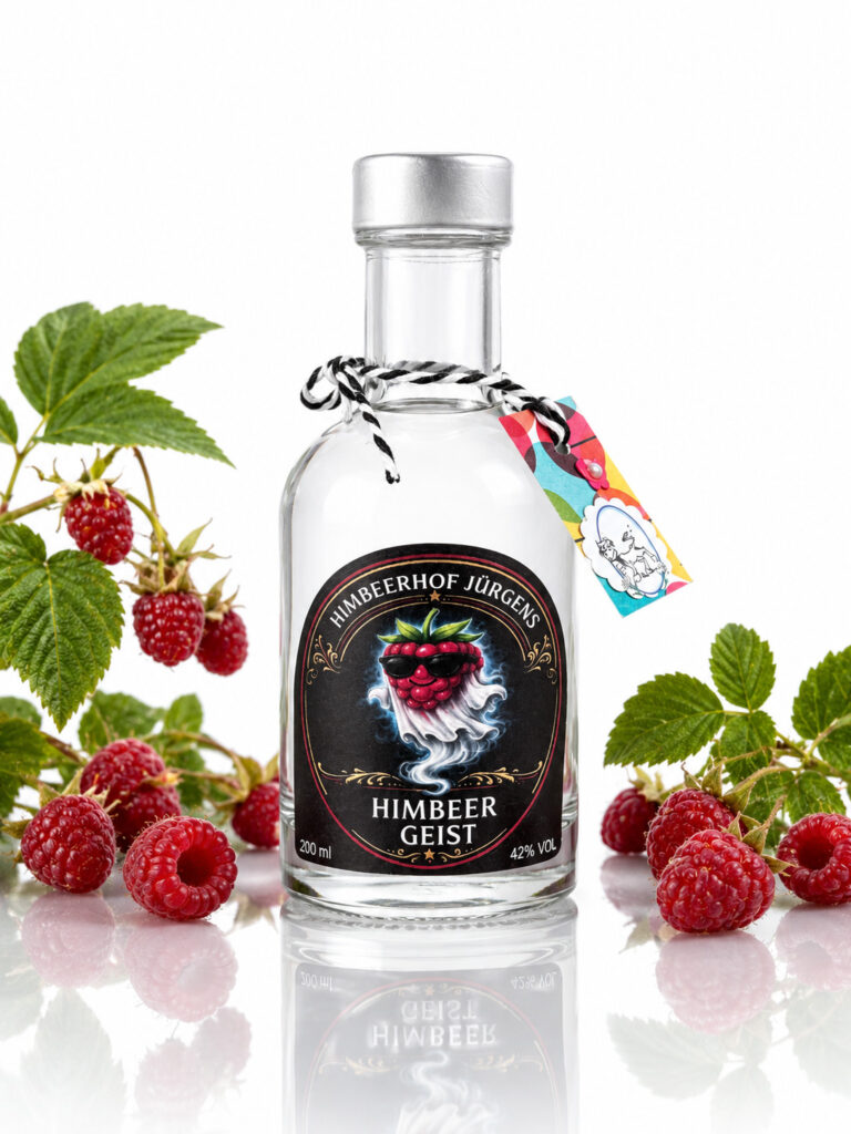 Unser Himbeergeist - aus eigener Himbeer-Ernte vom Himbeerhof Jürgens