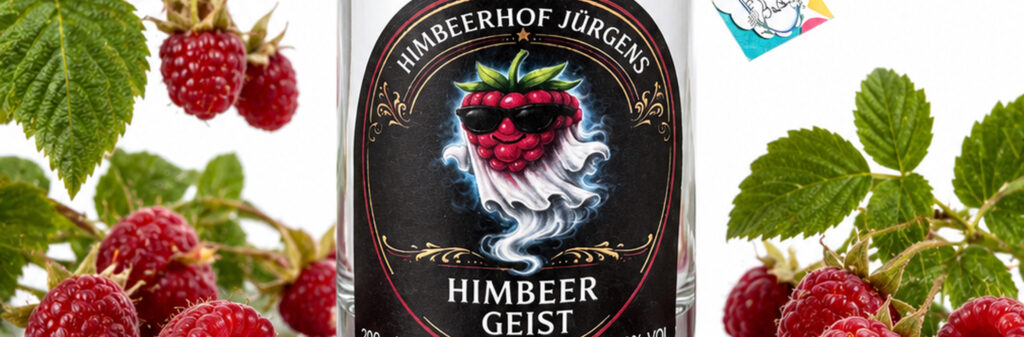 Unser Himbeergeist - aus eigener Himbeer-Ernte - Himbeerhof Jürgens