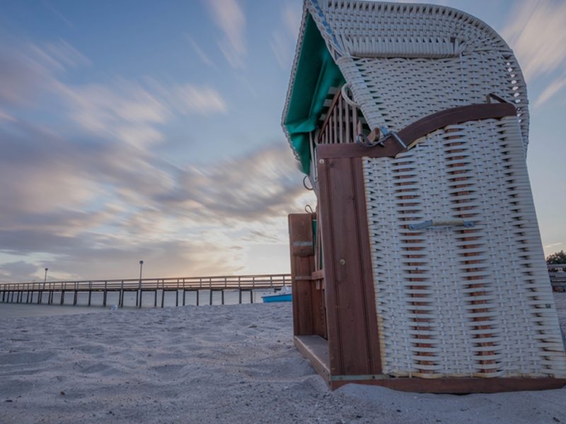 Strandkorb an der Nordsee